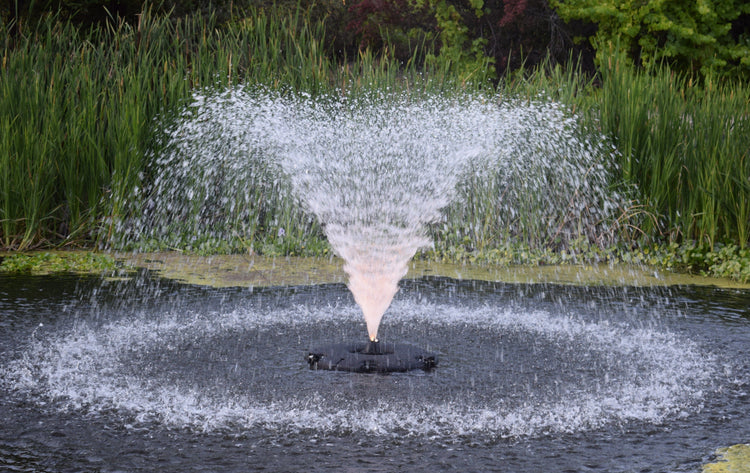 Large Pond Fountain with Lights, Durable LED Lights, 100' Cable Model, 14000 GPH Pump! Vivarealm 