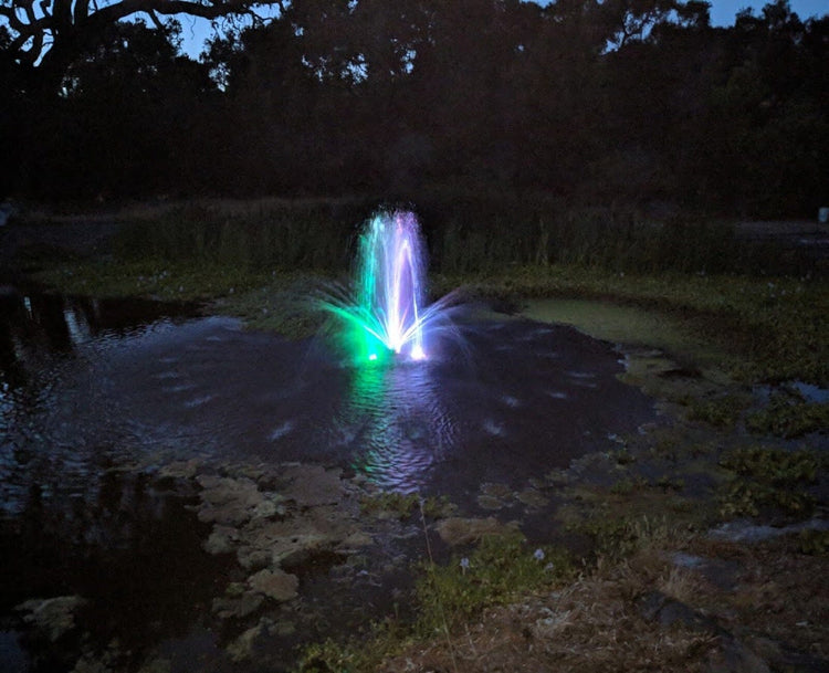 X-Large Pond Fountain by Fountain Tech, 14000 GPH Pump, 2 Displays Large Pond Fountain Vivarealm 